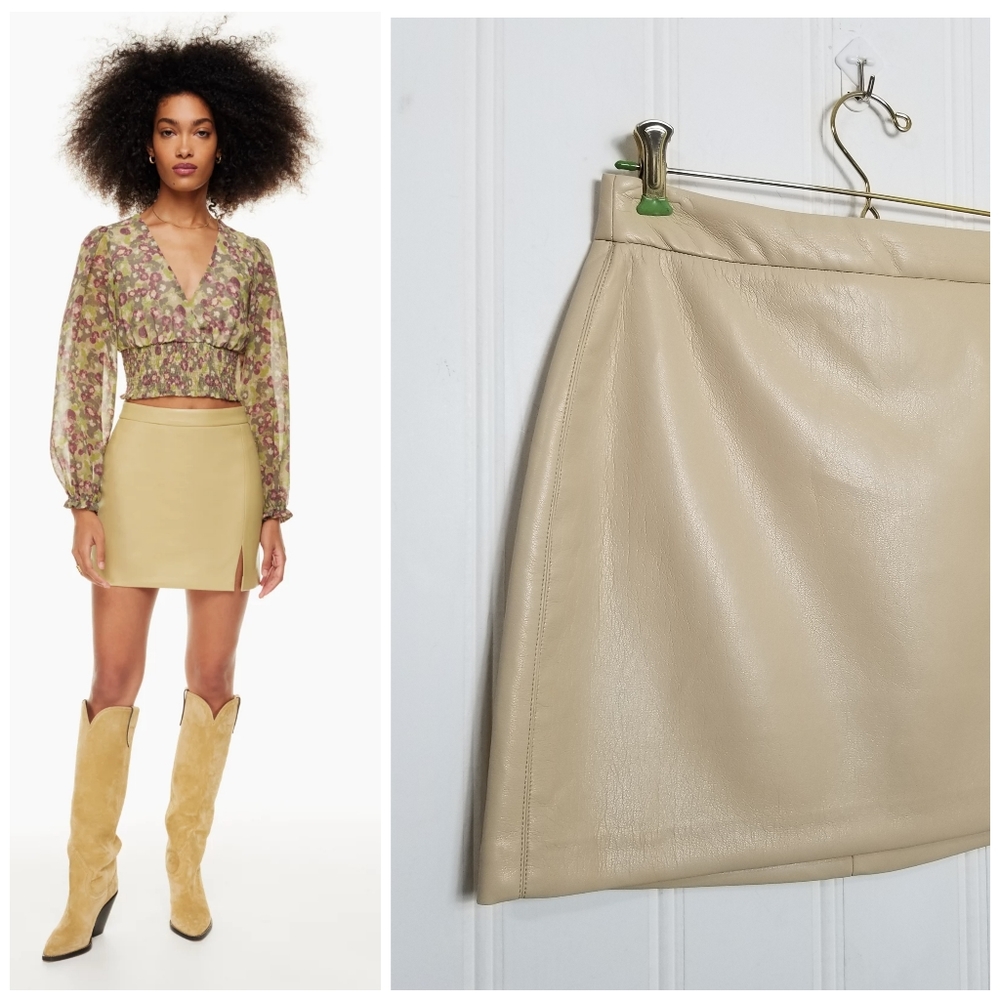 Aritzia Wilfred Vegan Leather Patio Mini Skirt